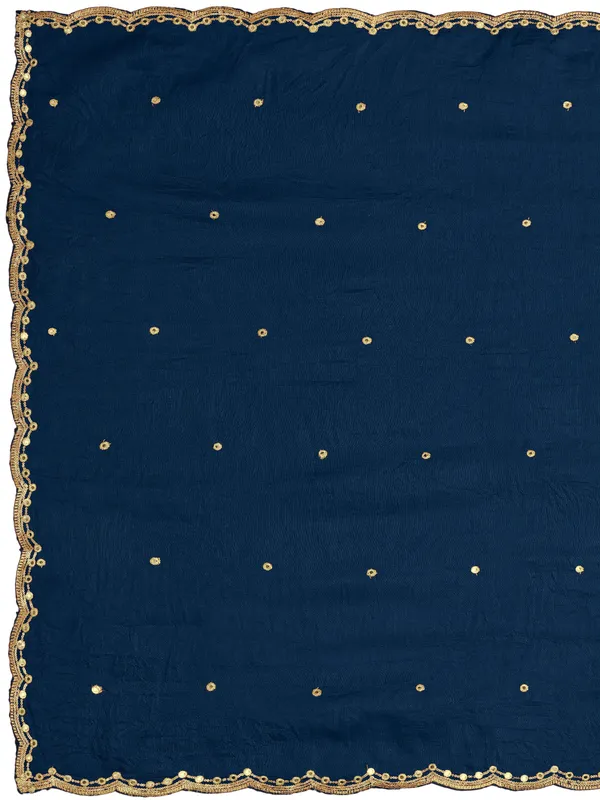 Vichitra_Art_Silk_Mirror_Work_Dupatta_With_Zari_Embroidery_Navy_Blue