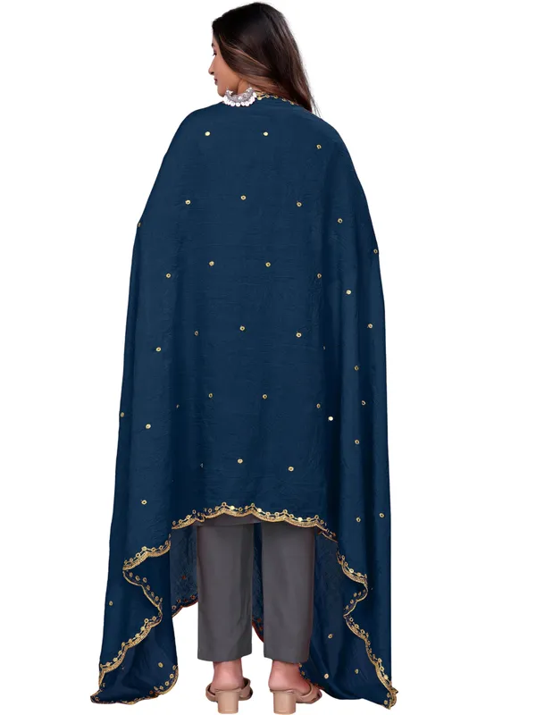 Vichitra_Art_Silk_Mirror_Work_Dupatta_With_Zari_Embroidery_Navy_Blue