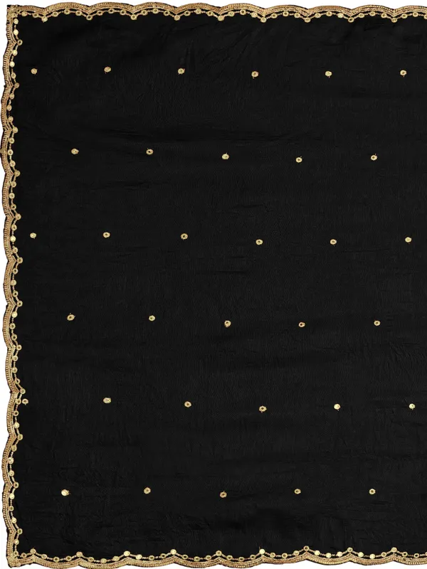 Vichitra_Art_Silk_Mirror_Work_Dupatta_With_Zari_Embroidery_Black