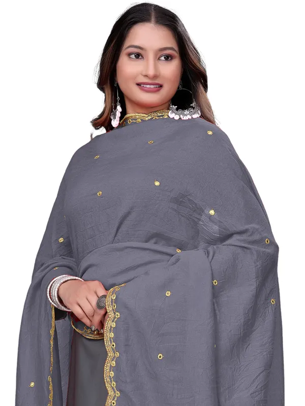 Vichitra_Art_Silk_Mirror_Work_Dupatta_With_Zari_Embroidery_Grey
