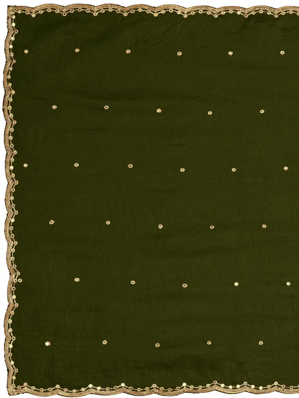 Vichitra_Art_Silk_Mirror_Work_Dupatta_With_Zari_Embroidery_Mahendi_Green