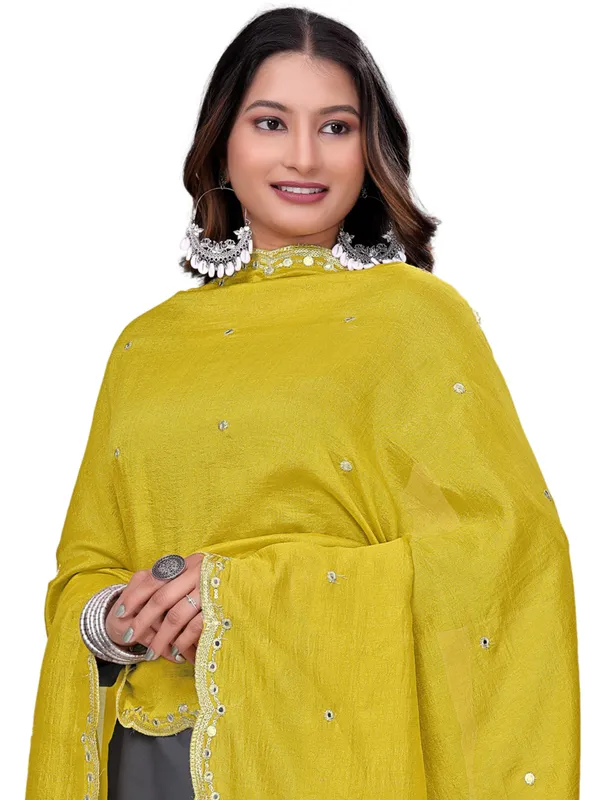 Vichitra_Art_Silk_Mirror_Work_Dupatta_With_Zari_Embroidery_Mustard_Yellow