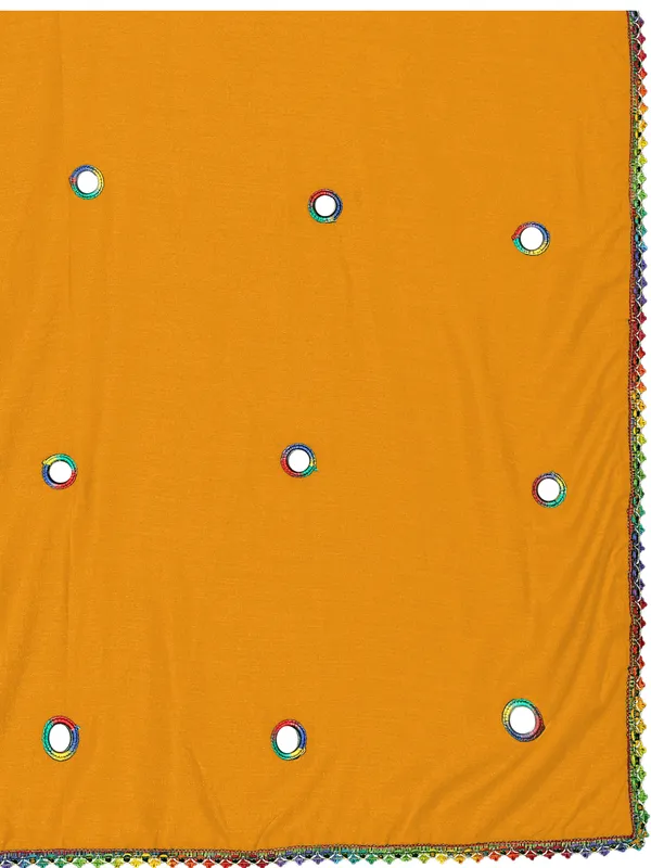 Vichitra_Art_Silk_Mirror_Work_Dupatta_With_Multicolour_Lace_Mustard_Yellow
