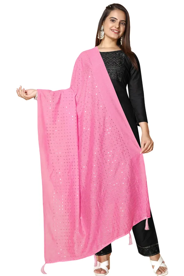 Chanderi_Sequin_Embroidered_Dupatta_With_Tassels_Light_Pink