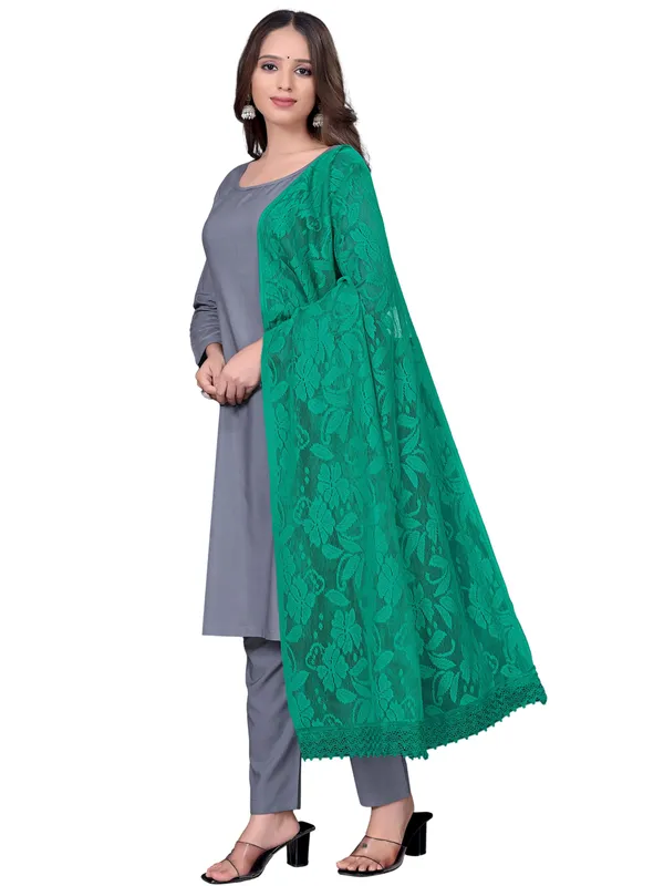 Amritsari_Net_Floral_Dupatta_With_Lace_Border_Rama_Green