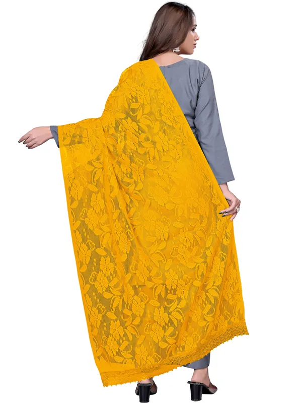 Amritsari_Net_Floral_Dupatta_With_Lace_Border_Yellow