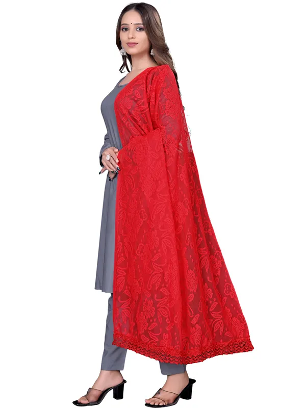 Amritsari_Net_Floral_Dupatta_With_Lace_Border_Red