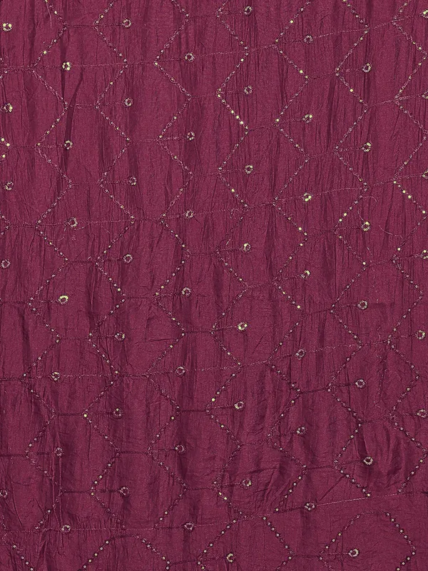 Chanderi_Zigzag_Embroidery_Dupatta_With_Sequins_Tassels_Wine
