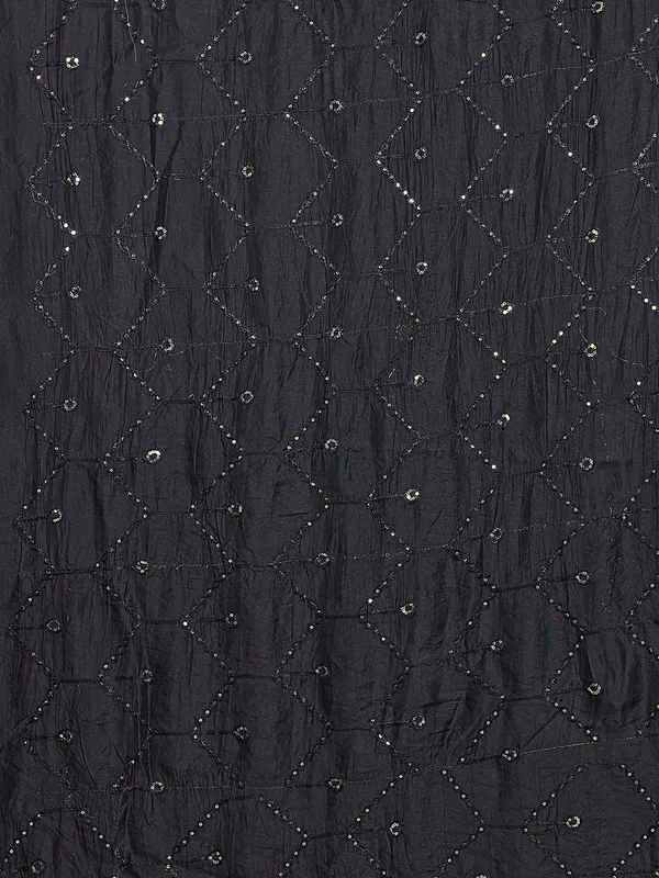 Chanderi_Zigzag_Embroidery_Dupatta_With_Sequins_Tassels_Black