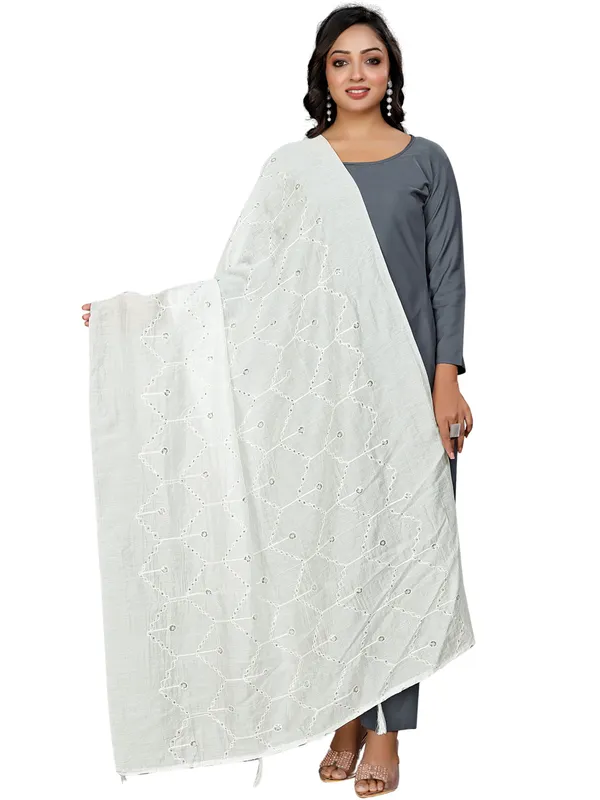 Chanderi_Zigzag_Embroidery_Dupatta_With_Sequins_Tassels_White