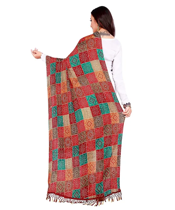 Chinon_Bandhani_Digital_Print_Dupatta_With_Tassels_Multi_Color1