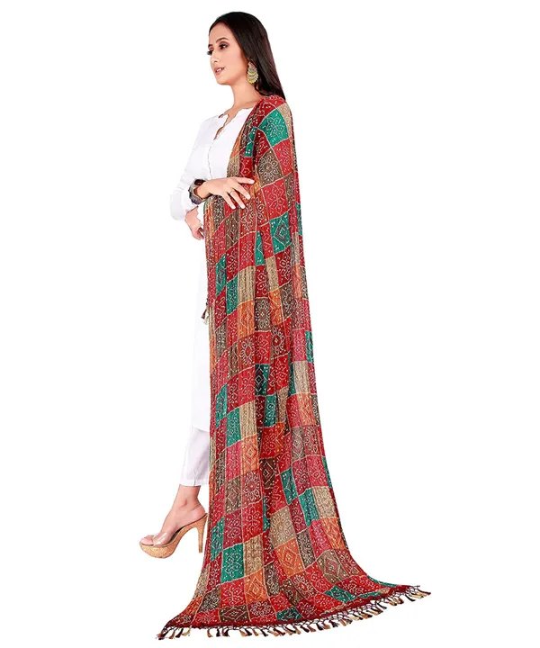 Chinon_Bandhani_Digital_Print_Dupatta_With_Tassels_Multi_Color1