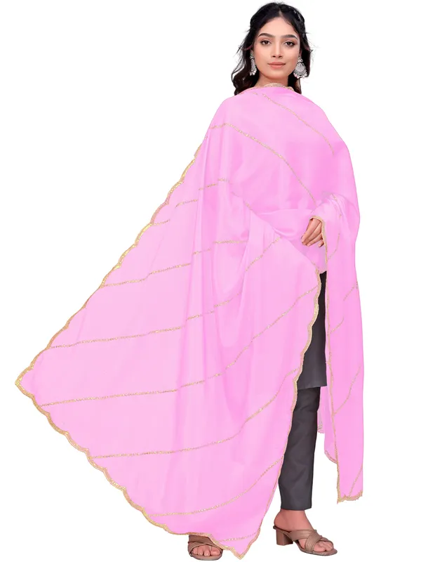 Chinon_Laheriya_Sequin_Work_Dupatta_With_Scalloped_Border_Light_Pink
