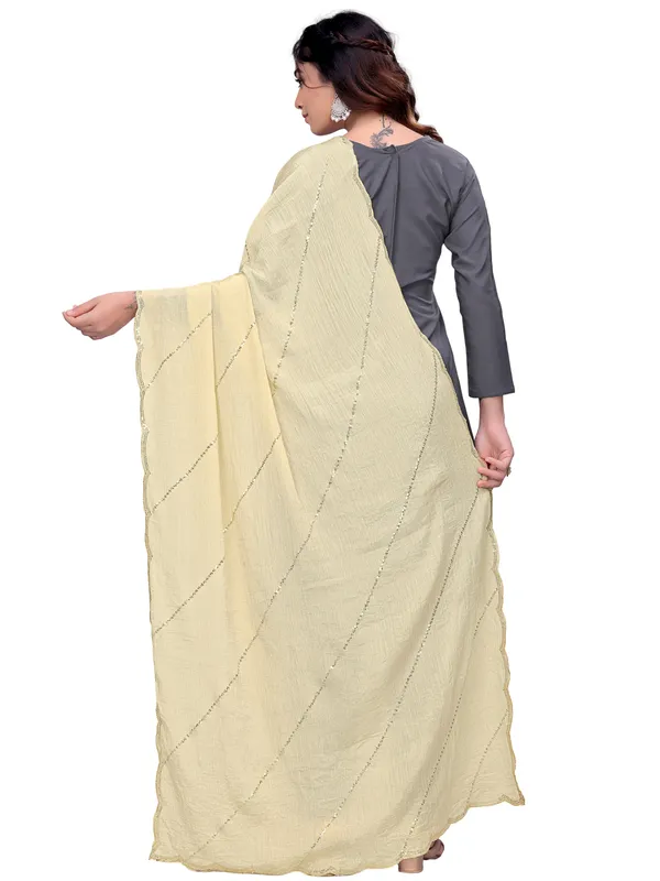 Chinon_Laheriya_Sequin_Work_Dupatta_With_Scalloped_Border_Off_White