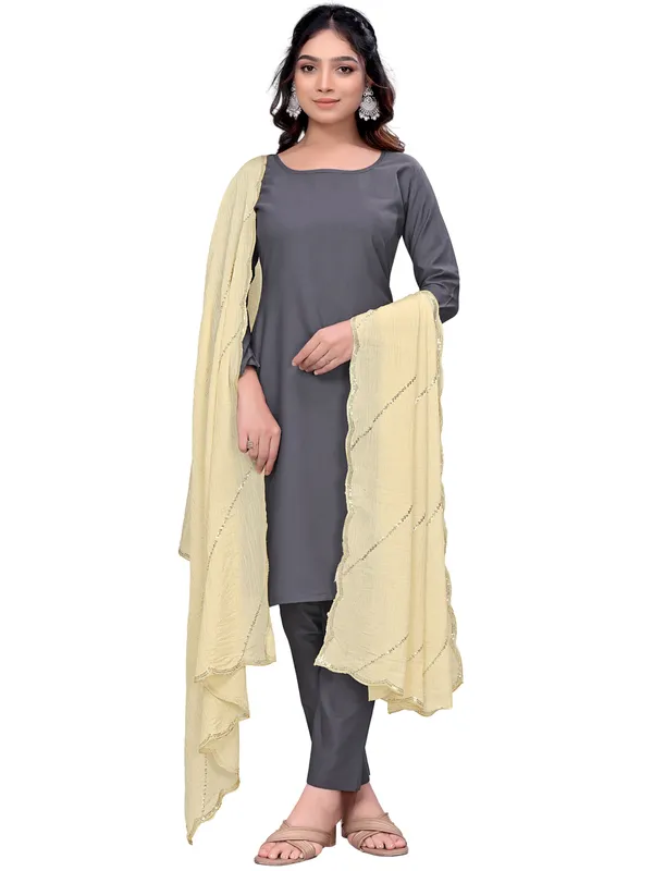 Chinon_Laheriya_Sequin_Work_Dupatta_With_Scalloped_Border_Off_White