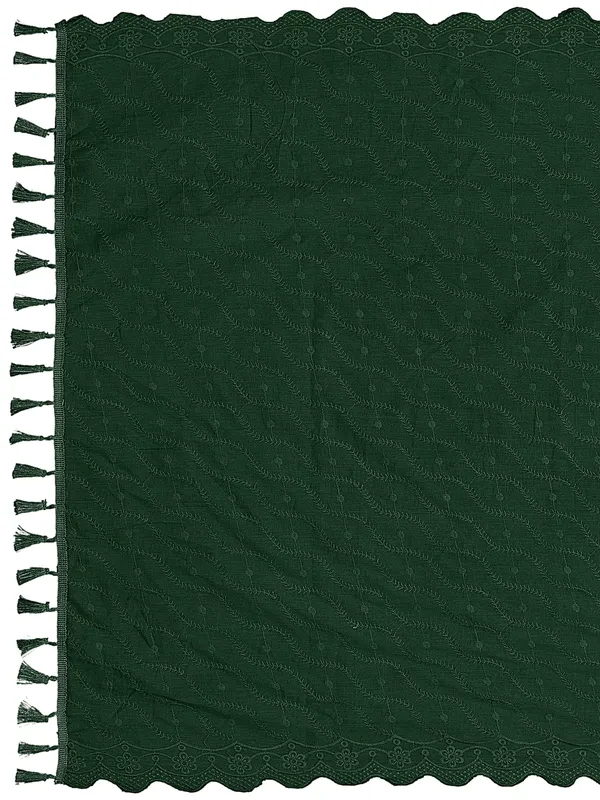 Cotton_Schiffli_Dupatta_With_Scalloped_Border_Tassels_Green