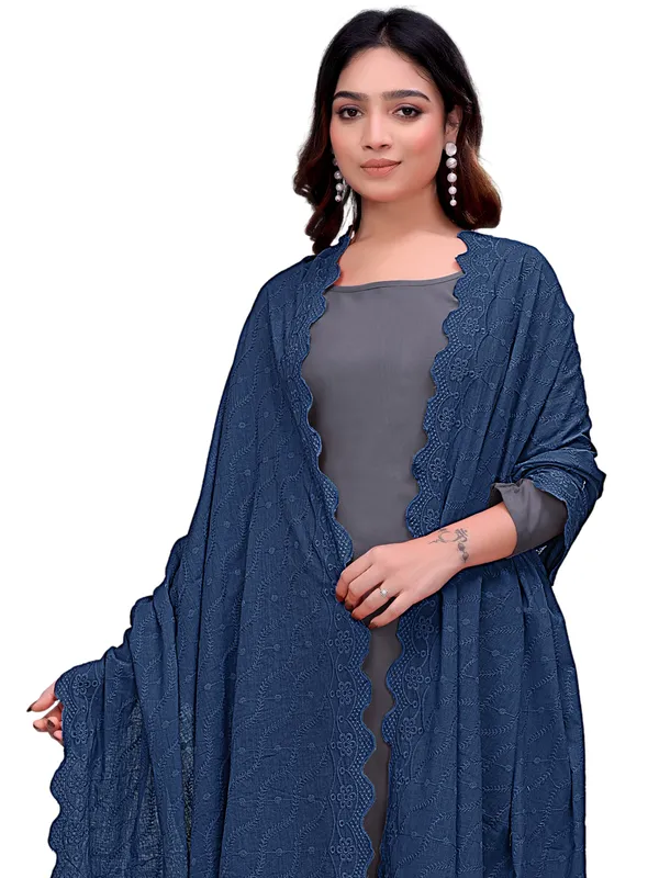 Cotton_Schiffli_Dupatta_With_Scalloped_Border_Tassels_Kerosin_Blue