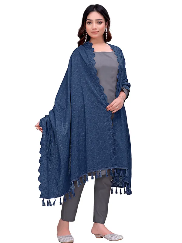 Cotton_Schiffli_Dupatta_With_Scalloped_Border_Tassels_Kerosin_Blue