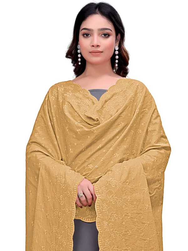 Cotton_Floral_Schiffli_Embroidered_Dupatta_With_Tassels_Beige