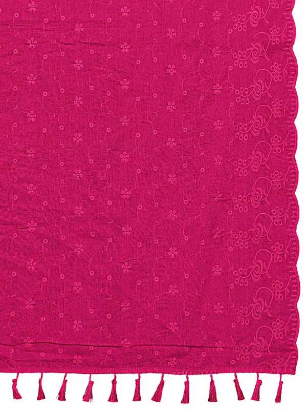 Cotton_Floral_Schiffli_Embroidered_Dupatta_With_Tassels_Pink