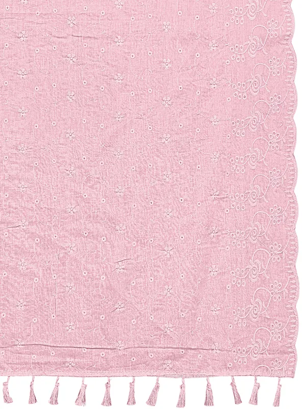 Cotton_Floral_Schiffli_Embroidered_Dupatta_With_Tassels_Peach