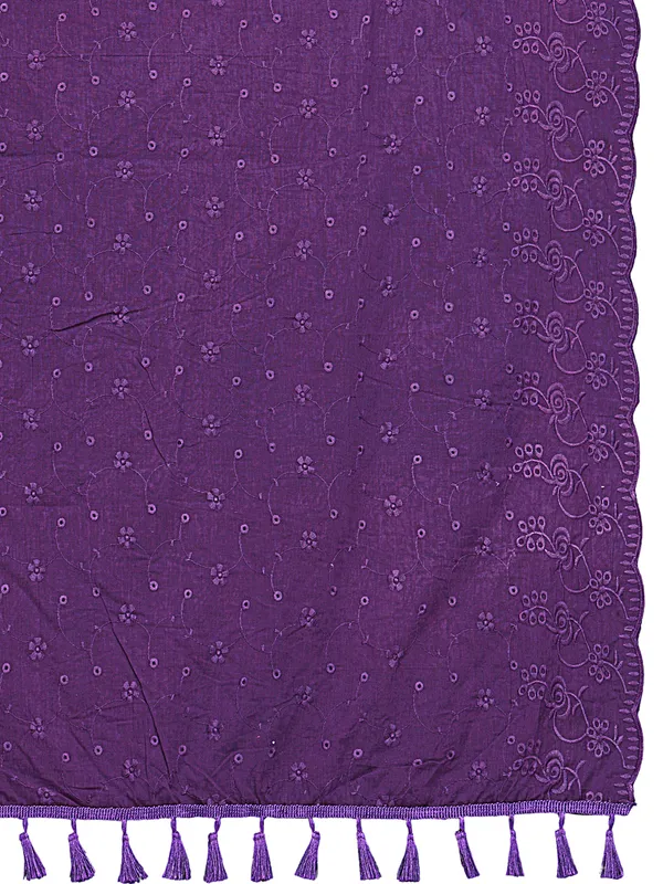 Cotton_Floral_Schiffli_Embroidered_Dupatta_With_Tassels_Violet