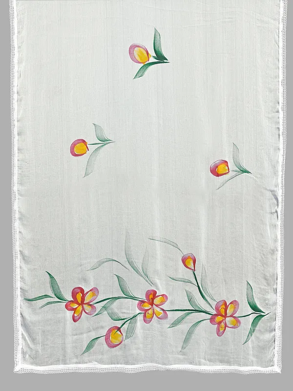 Nazmin_Hand_Painted_Floral_Dupatta_With_Lace_Border_White