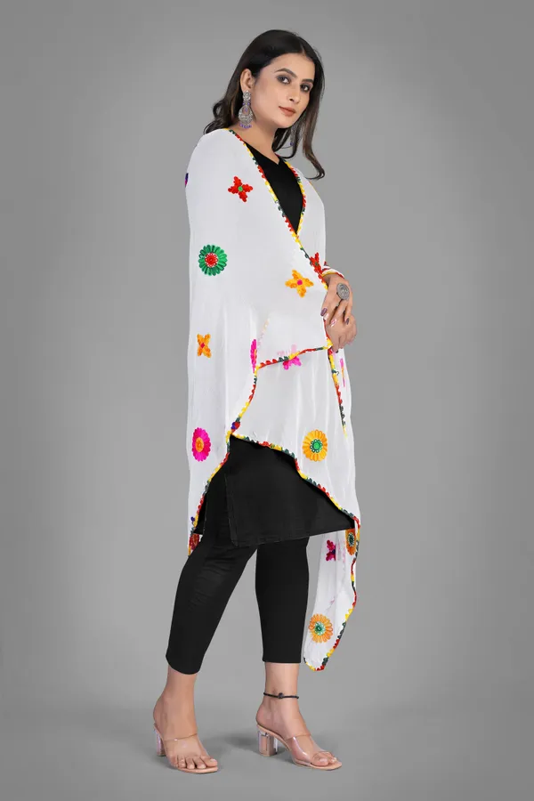 Nazmin_Multicolour_Floral_Embroidered_Dupatta_With_Lace_White