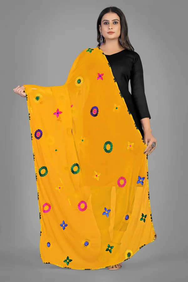 Nazmin_Multicolour_Floral_Embroidered_Dupatta_With_Lace_Yellow
