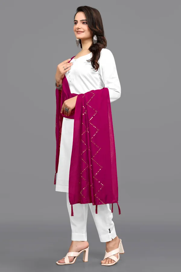 Chanderi_Diamond_Checks_Sequin_Dupatta_With_Tassels_Pink