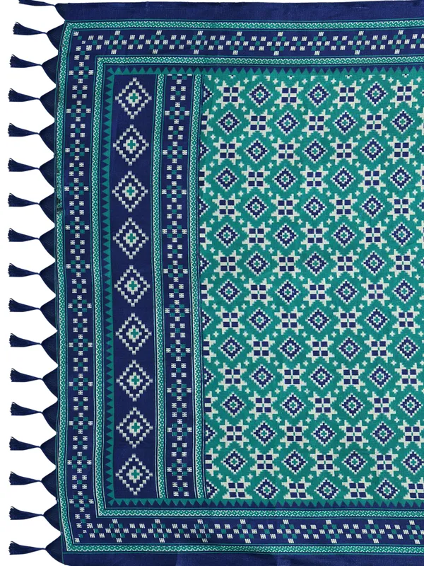 Cotton_Silk_Patola_Digital_Print_Dupatta_With_Tassels_Sky_Blue