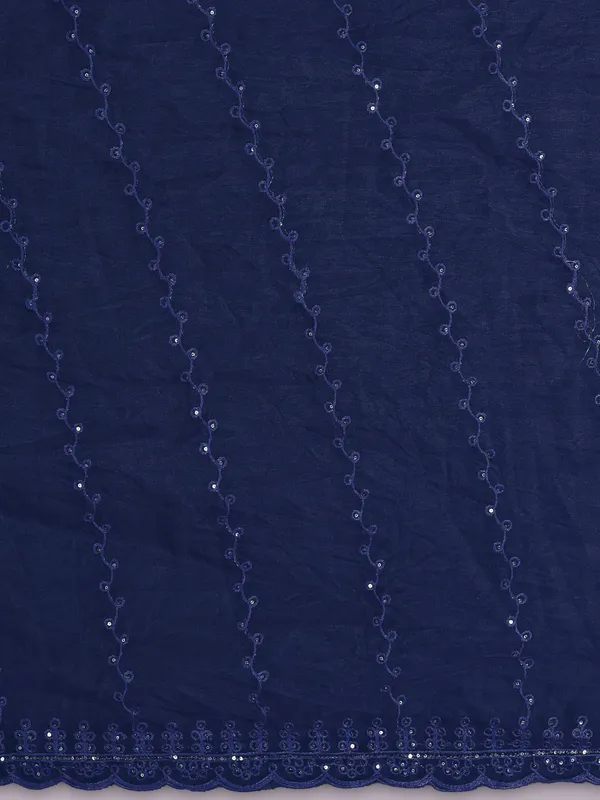 Organza_Embroidered_Dupatta_With_Sequins_Scalloped_Border_Navy_Blue
