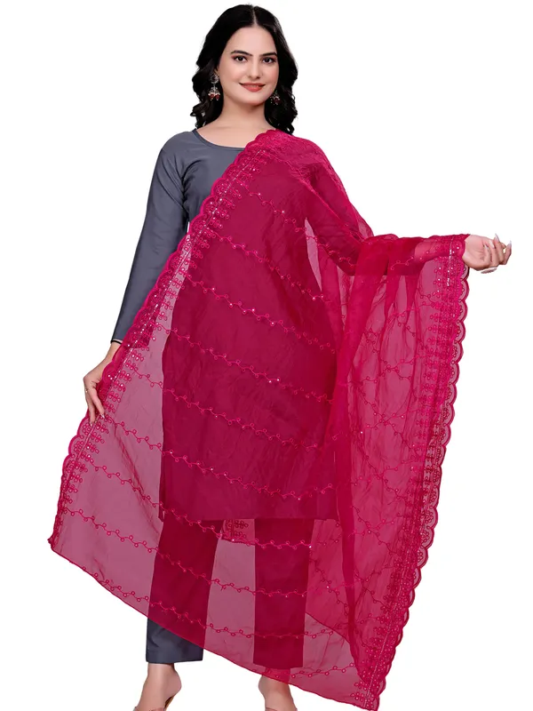Organza_Embroidered_Dupatta_With_Sequins_Scalloped_Border_Pink