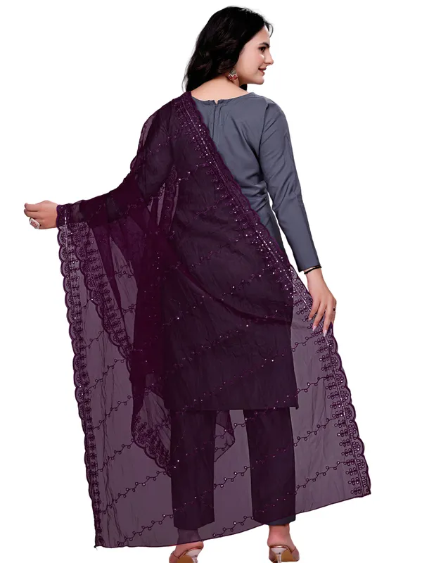 Organza_Embroidered_Dupatta_With_Sequins_Scalloped_Border_Wine