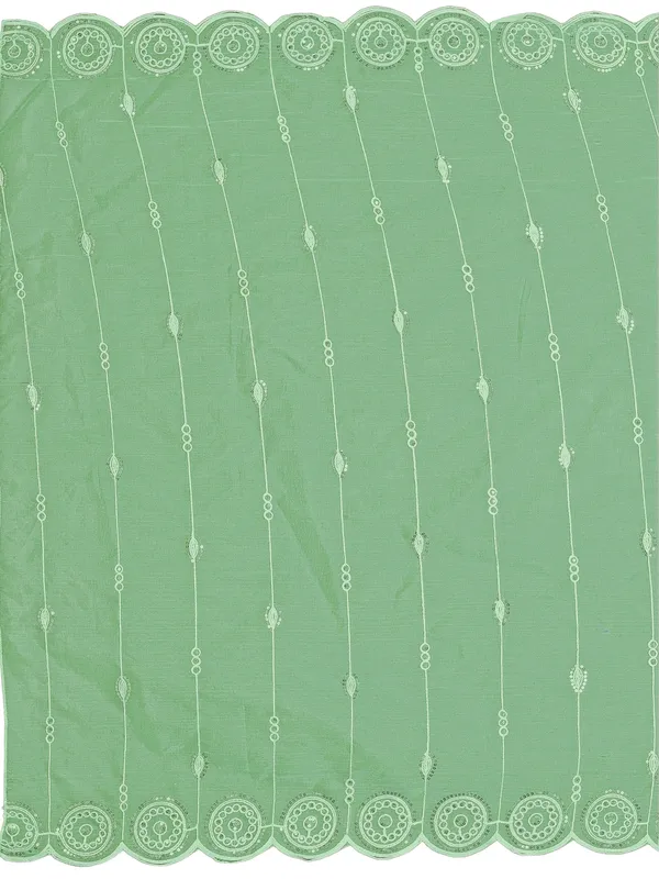 Organza_Striped_Embroidery_Dupatta_With_Medallion_Border_Pista_Green
