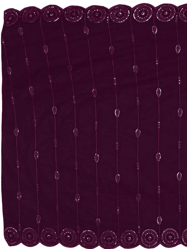 Organza_Striped_Embroidery_Dupatta_With_Medallion_Border_Wine