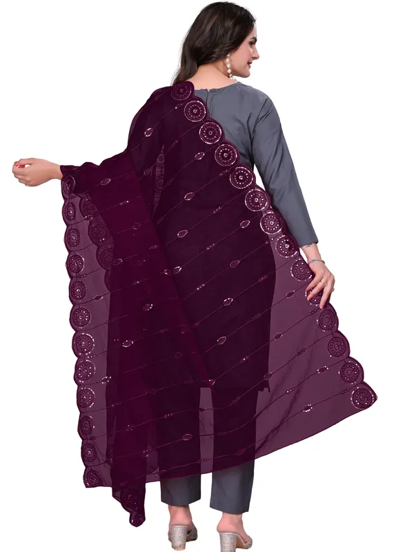 Organza_Striped_Embroidery_Dupatta_With_Medallion_Border_Wine