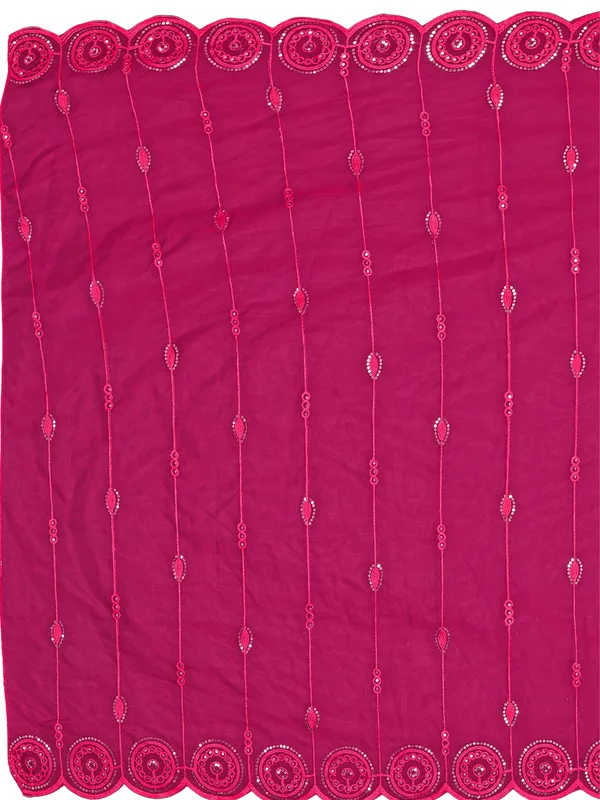 Organza_Striped_Embroidery_Dupatta_With_Medallion_Border_Pink