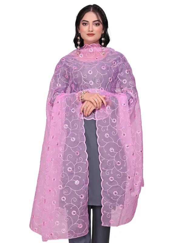 Organza_Floral_Jaal_Embroidered_Dupatta_With_Sequins_Light_Pink