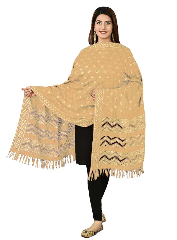 Net_Zari_Buti_Dupatta_With_Chevron_Pallu_Tassels_Beige