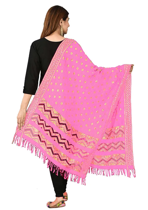 Net_Zari_Buti_Dupatta_With_Chevron_Pallu_Tassels_Light_Pink