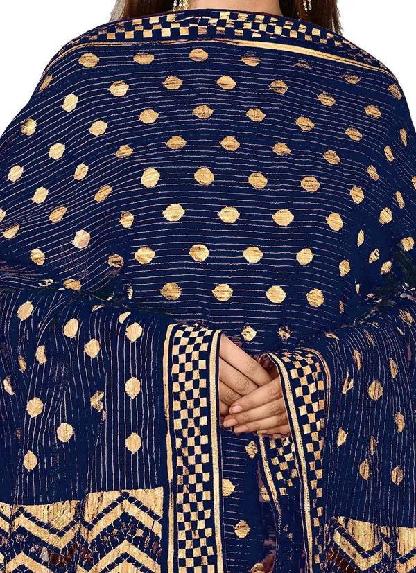 Net_Zari_Buti_Dupatta_With_Chevron_Pallu_Tassels_Navy_Blue