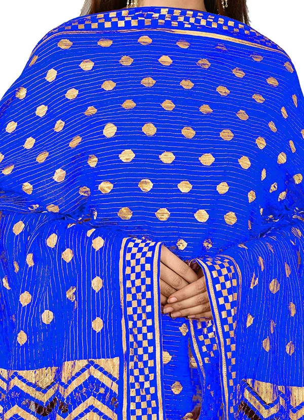 Net_Zari_Buti_Dupatta_With_Chevron_Pallu_Tassels_Royal_Blue