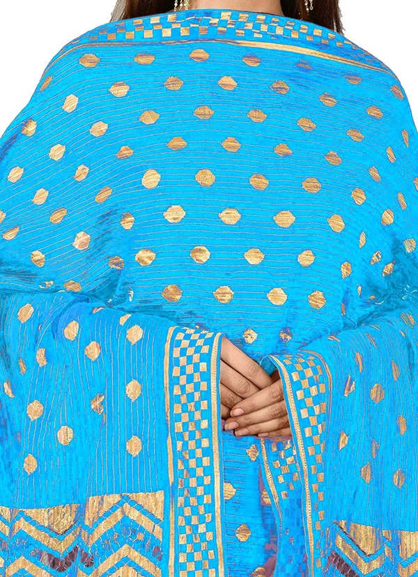 Net_Zari_Buti_Dupatta_With_Chevron_Pallu_Tassels_Sky_Blue
