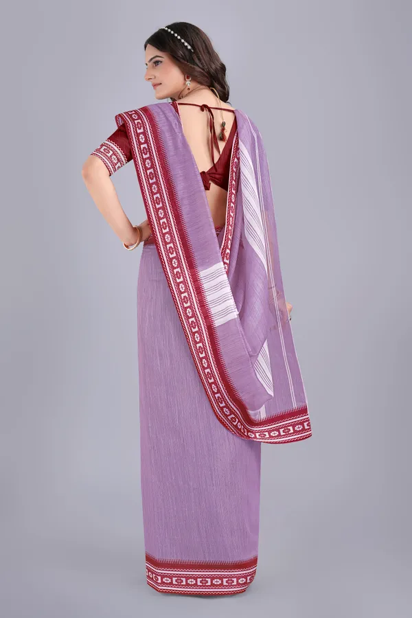 Linen_Cotton_Digital_Printed_Saree_With_Blouse_Piece_Lavender