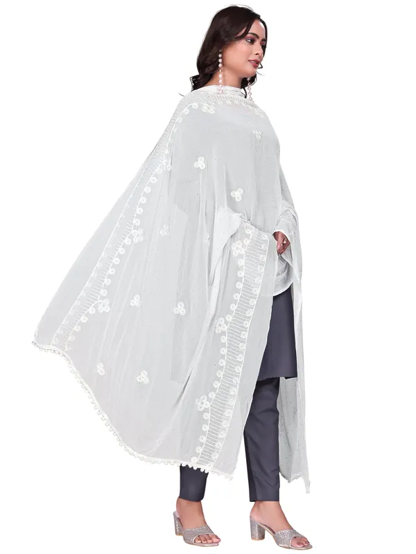 Chiffon_Embroidered_Goti_Dupatta_With_Stone_Work_Pom_Pom_Lace_White