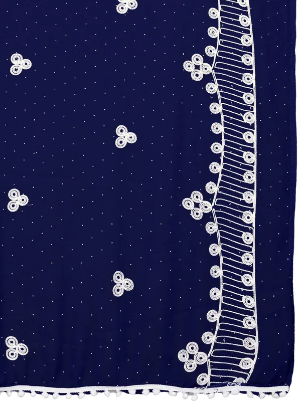 Chiffon_Embroidered_Goti_Dupatta_With_Stone_Work_Pom_Pom_Lace_Navy_Blue