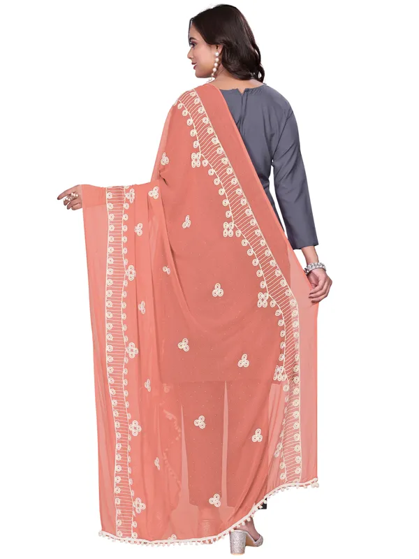 Chiffon_Embroidered_Goti_Dupatta_With_Stone_Work_Pom_Pom_Lace_Peach