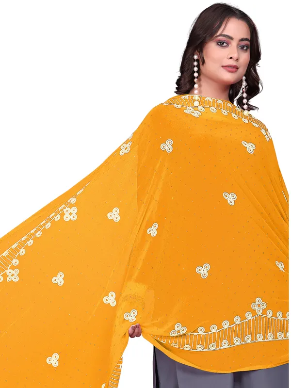 Chiffon_Embroidered_Goti_Dupatta_With_Stone_Work_Pom_Pom_Lace_Yellow