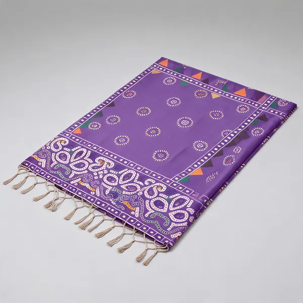 Bandhani_Printed_Art_Silk_Dupatta_For_Women_With_Tassels_Lavender